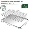 Baking Sheet with Cooling Rack Set(2 Baking Pans+2 Baking Racks),