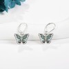 Butterfly Earrings for Women Sterling Silver Butterfly Dangle Drop Leverback