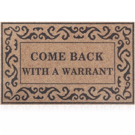 Lzuso Door Mat Funny Durable Front Door Mat for Home Entrance Kitchen and Garden Entryway Indoor Outdoor Welcome Mat Non Slip Rubber Backing Mats Easy to Clean 18 x 28 Inches Brown