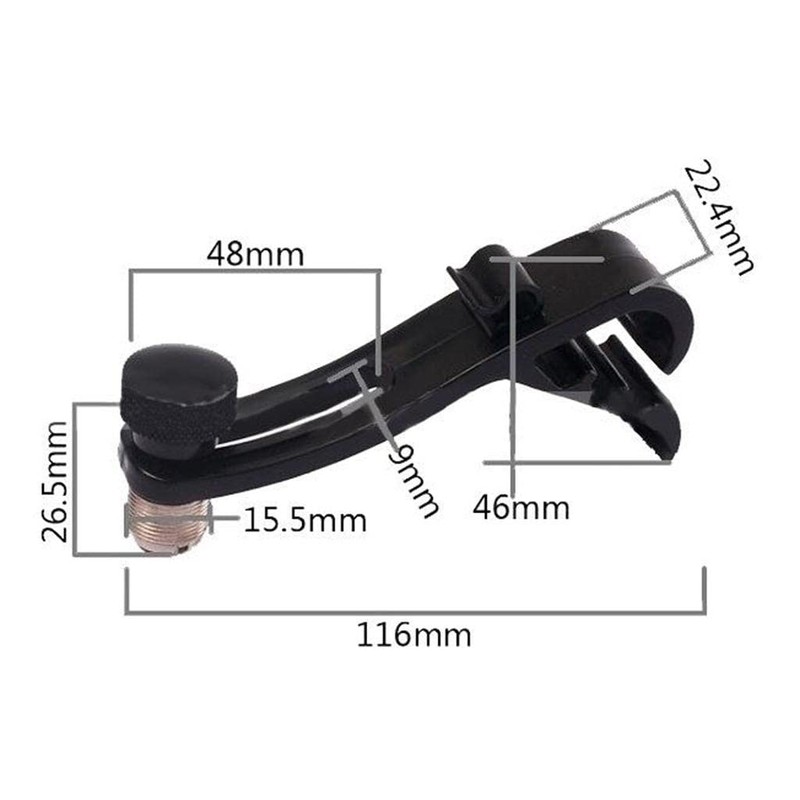 Drum Microphone Clips, 3 Adjustable, Shockproof, Drum Rim Pliers, Microphone