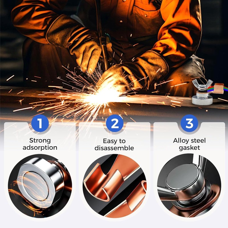 Welding Magnetic Grounding Clamp, 2025 New Upgrade Magnetic Welding Ground