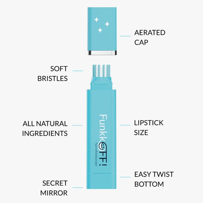 TeethRefreshers Reusable Travel Toothbrush + Toothpaste - Peppermint I Natural