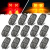 Partsam 14x Red/Amber Double Bullseye led Light Side Marker Clearance