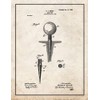 Golf Tee Patent Print Old Look with Border (8.5" x