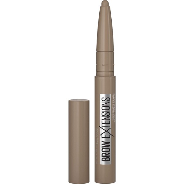 Maybelline New York Brow Extensions Eyebrow fiber Pomade Crayon, Fiber Stickeyebrow Makeup, Eye Makeup, Soft Matte Finish, for Thicker, Natural-looking Eyebrows, Blonde, 250 BLONDE 0.014 Ounce