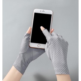 Women Driving Gloves Sun UV Protection Glove Touchscreen Half-Finger Gloves