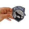 Wolfpack Patch Wolf Howling Moon Silhouette - 4x3.6 inch. Embroidered