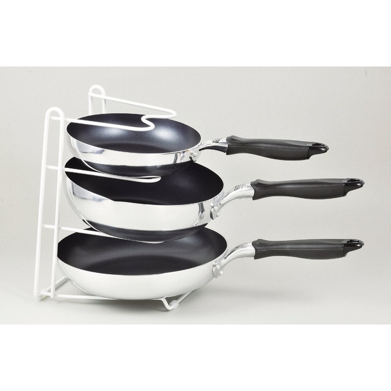 Pearl Metal HB-3606 Pan Rack, 3 Tiers, Blanc Kitchen, White