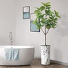 Artificial Tree in Abstract Ink Planter, Fake Magnolia Tree for