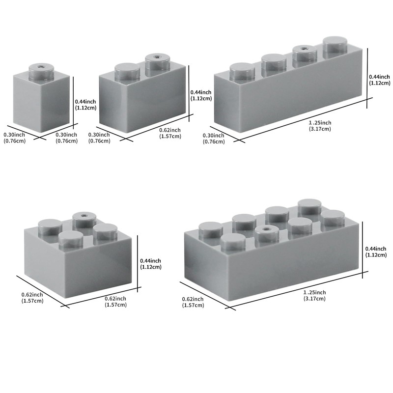 Feleph Classic bricks set, 320 pieces, mixed 1 x 1,