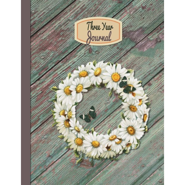 3 Year Journal: Daisy: 8.5"x 11" Paperback undated Perpetual Planner