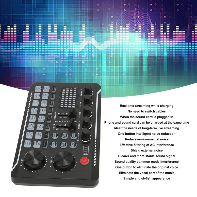 Sound Mixer Multiple Sound Effects Voice Change Live Broadcast Sound