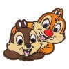 Chip and Dale Characters 3.03" Tall Iron-On/Sew-On Embroidered Patch