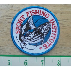 FISHING NEAT "SPORT FISHING INSTITUTE" SEW ON CLOTH PATCH NEW