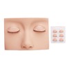 Lash Mannequin Head with 3 Pairs Replaceable Eyelid Silicone Eyelash
