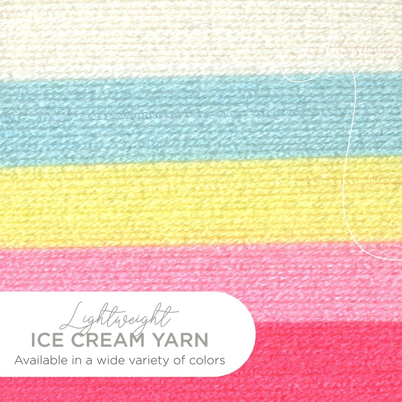Lion Brand Yarn (1 Skein) Ice Cream Baby Yarn, Tutti