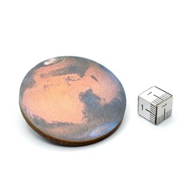 Miniblings Planet Mars Brooch Universe Space Astronaut – Handmade Fashion Jewellery I Lapel Pin Button Pins, Wood