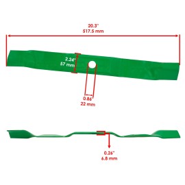 Caltric 20 5/16 inch x 13/16" Circle Hole 40" Deck Mulching Blade For Murray