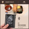 Skull Carteras Para Caballero Piel Cartera Con Cadena Para Hombre，Protección