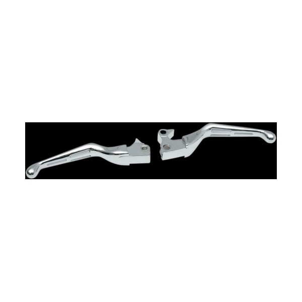 Drag Specialties Slotted Wide Blade Lever Set Chrome #0610-0632