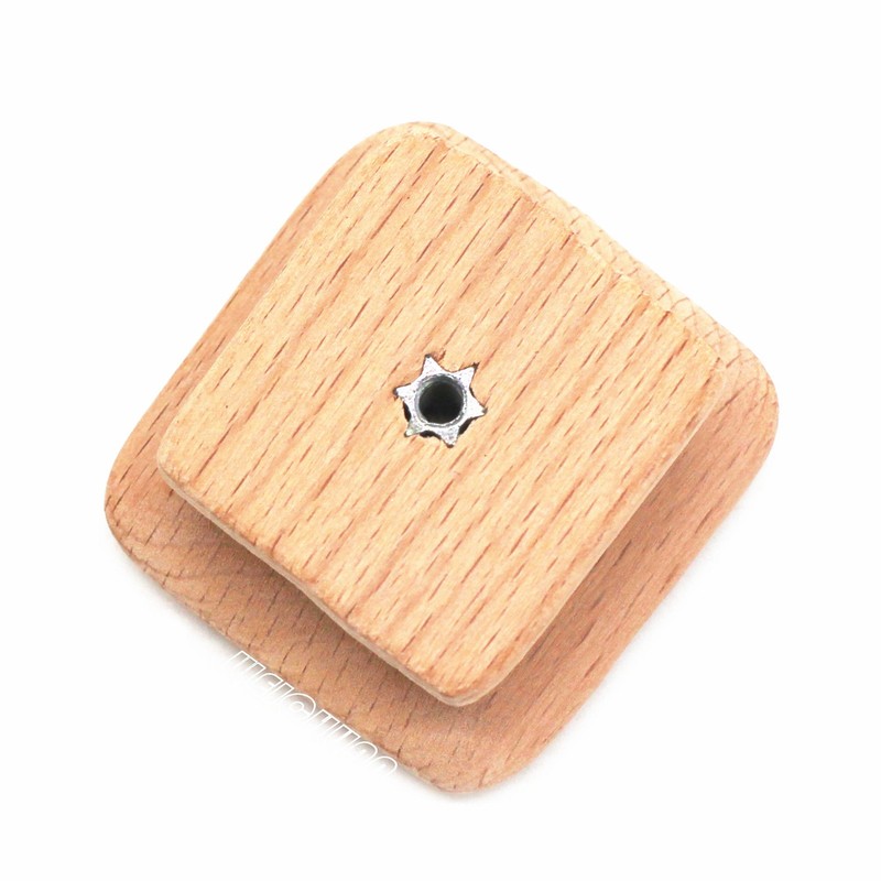 WEICHUAN 10PCS Square Unfinished Wood Drawer Knobs Pulls Handles -