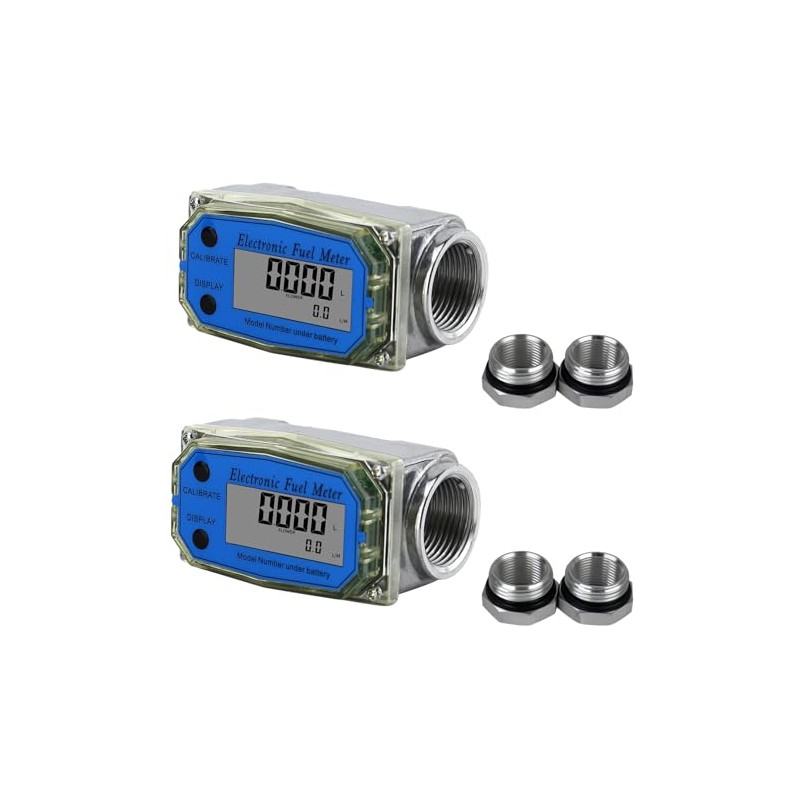 LiGuVCY 1 Inch Digital Fuel Flow Meter, 2.6-26 GPM Inline