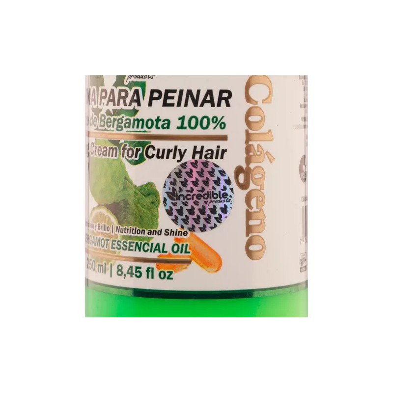 Crema Para Peinar Rizos Con Bergamota Y Colageno 250 Ml