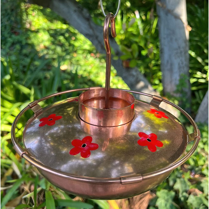 Stanwood Wind Sculpture -Pure Copper Hummingbird Feeder