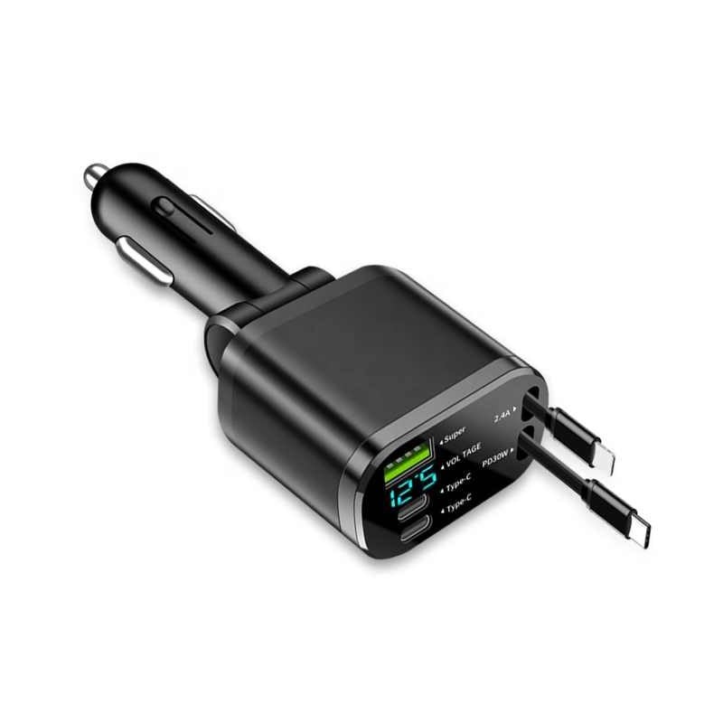 J & R 65W Car Charger, Dual Type-C USB Fast