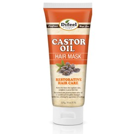 Difeel Mascarilla capilar de aceite de ricino 8 oz. - Mascarilla reparadora de daños, reparadora capilar con aceite de ricino