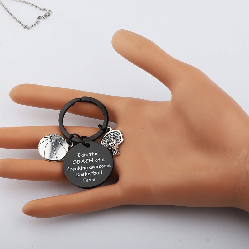 CENWA Basketball Coach Keychain - Sports Gift for Coach -