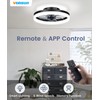 VOLISUN 13 inch Small Ceiling Fans with Lights and Remote,