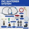 Pig Waterer System with 8 Pig Water Nipples, Automatic Pig