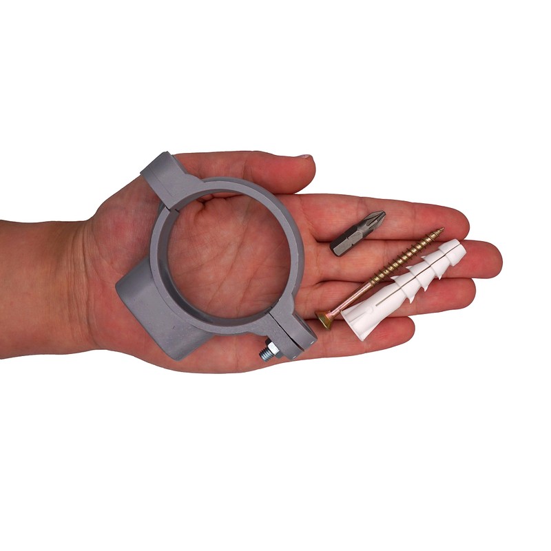 SKIR'CO Pack of 2 Grey Plastic Clamps for 50 mm