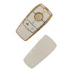 OVIOBOER For Benz Key Fob Cover with Keychain, White Soft