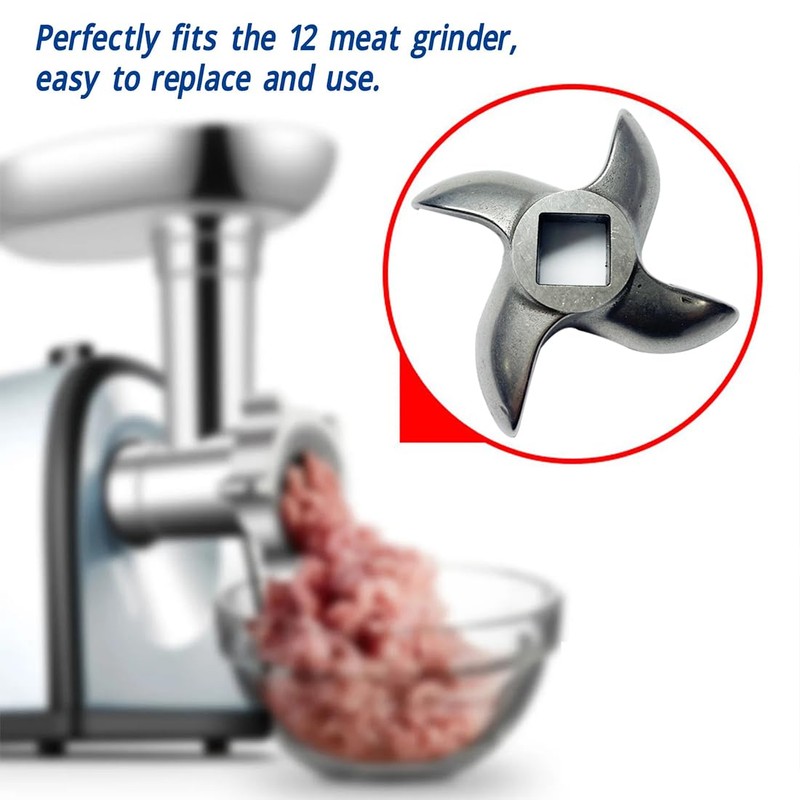 #12 Meat Grinder Blade Stainless Steel Knife Cutter Replacement, Please