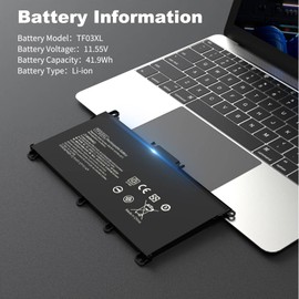 Gihebac TF03XL Laptop Battery for HP Pavilion X360 15-CC 15-CD 14-BF Series 920070-855 920046-421 14M-CD0003DX 14M-CD0001DX 15-CC0XX 15-CC123CL 15-CC023CL 15-CC1XX 15-CC563ST 17-AR050WM TPN-Q190