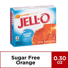 JELL-O Orange Gelatin Dessert Mix (0.30 oz Boxes, Pack of 6)