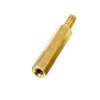 50pcs Hex Spacers M3 x20mm + 6mm Female Thread Gold