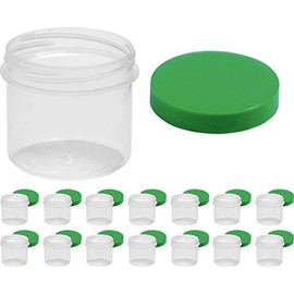 15 Ointment Jar Containers Cream/Ointment Kruke 25ml Flat Packing Tape, Green Lid – Made In Germany