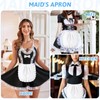 LLOUSSAK White Cosplay Waist Apron Puffy Tight Costume, Mini Apron