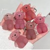 Cute Bear Matte Lip Mud Velvet Grey Pink Keychain Lipstick