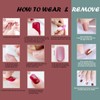 Bufenia 24 Pcs False Nails Coffin Ballerina Bow Tie Matte