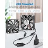 GDSTIME Dual 80mm x 15mm USB Fan with 3 Speed