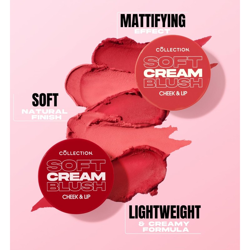 Collection Cosmetics Soft Cream Blush, Cream Lightweight Formula, Cheek Makeup,