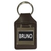 Leather Keyring Birthday Name Optional Engraving - Bruno