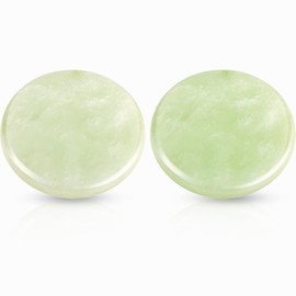 LEBQ 2 Pack Eyelash Extension Jade Stone Glue Lashes Jade Stone Glue Palette Fake Eyelashes Base, 2 Inches