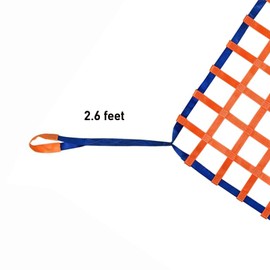 2200lbs Load Capacity Climbing Cargo Net, 4.92' x 4.92' Cargo Lifting Nets, Net for Hoist, Polyester Net Support, Lifting Straps with Slings, Straps for Cargo Loading