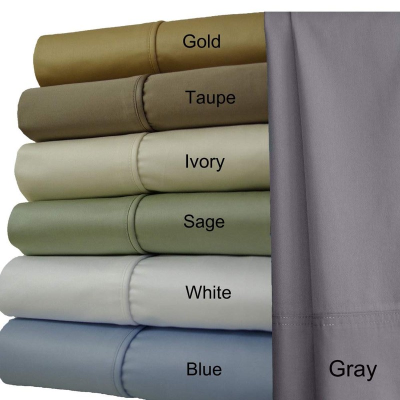 Royal Hotel Solid 1000-Thread-Count, 100-Percent Cotton Split-Top-King 4PC Sheets Set