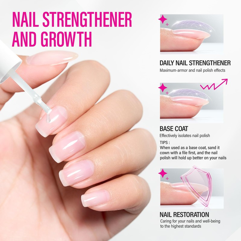 Nail Strengthener for Women: 8 in 1 Natural Nail Hardener